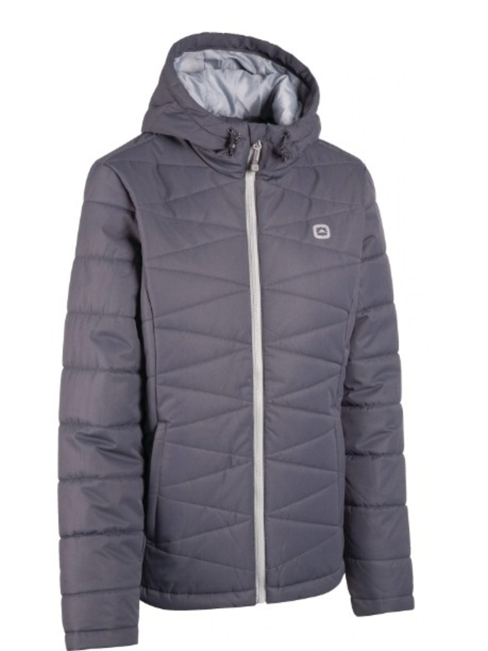 Women's Hooded Puffer Jacket - Gray